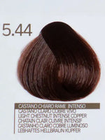 Зареди изображението в галерията, Design Look 5.44 Light Chestnut Intense Copper hair color sample showing rich, vibrant shade with warm undertones.