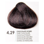 Зареди изображението в галерията, Fanola Chocolate 4.29 hair dye swatch in dark chocolate shade, showcasing rich color and shine.