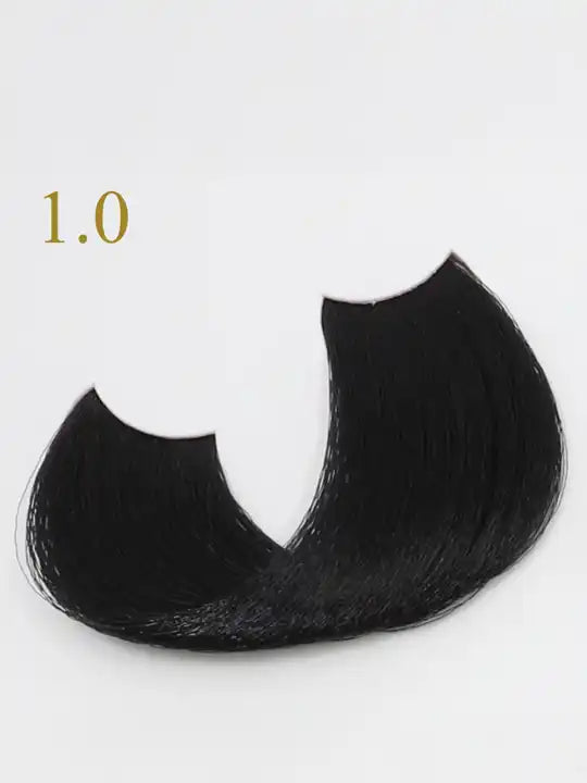 Проба на боя за коса Oro Therapy 1.0, черен нюанс, с максимално покритие и блясък.