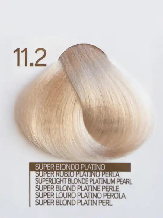 Цвят 11.2 Superlight Blonde Platinum Pearl от Design Look в нюанс бежов блондин за професионално боядисване.