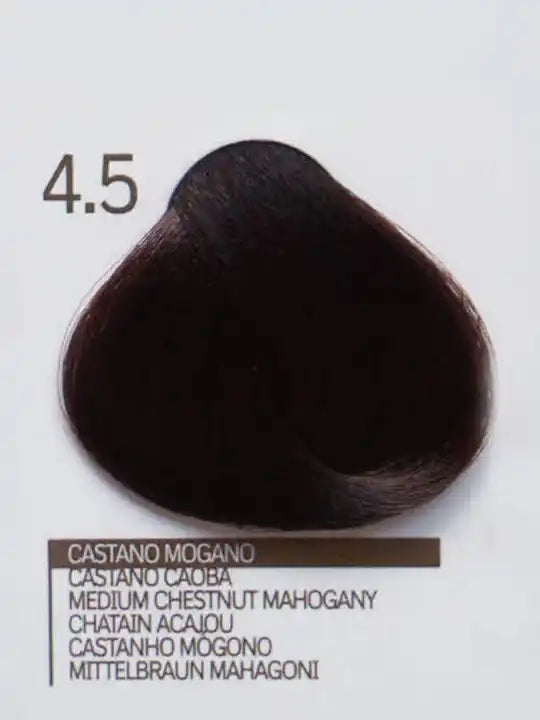Цвят 4.5 Среден Кестеняв Махагон, крем-боя за коса Design Look.