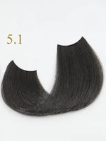 Зареди изображението в галерията, 5.1 Light Chestnut Ash hair color swatch for Oro Therapy professional hair dye.
