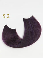Зареди изображението в галерията, Шевове на боя за коса Oro Therapy 5.2 Light Chestnut Violet, наситен лилав оттенък.
