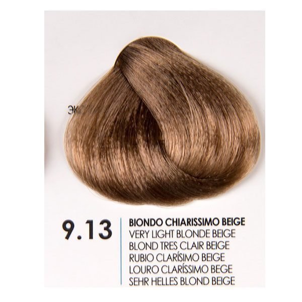 Fanola Beige 9.13 боя за коса - много светъл блондин беж с гинко билоба за дълготрайно покритие.