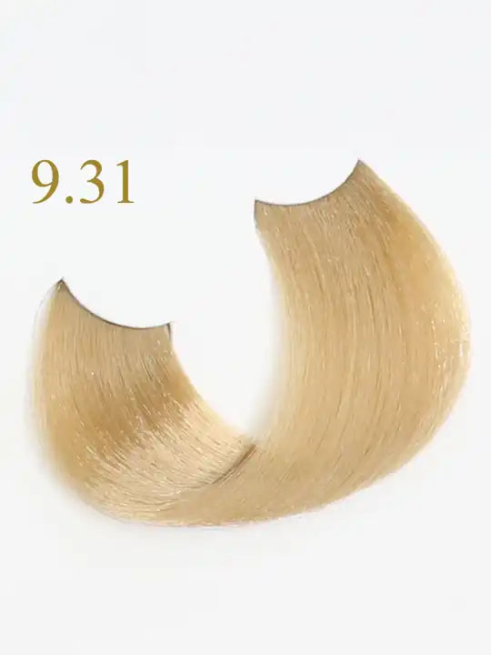 Оцветяване на косата в нюанс 9.31 - много светло блонди пясъчно от Oro Therapy.