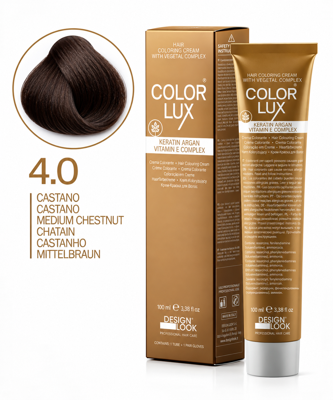 Design Look 4.0 Medium Chestnut боя за коса 100 мл