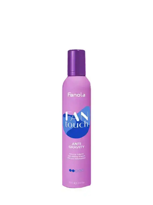 Fanola Anti Gravity volume mousse 300ml with light fixation for vital and structured hair styling.