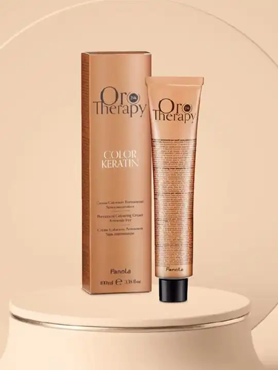 Oro Therapy 1.0 Black боя за коса 100 мл с кератин, колоидно злато и арганово масло за хидратация и блясък.