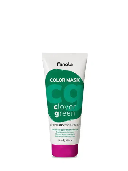 Fanola clover green цветна маска 200 мл за подхранване и хидратация на боядисана коса