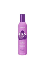 Зареди изображението в галерията, Fanola High Control hair foam with strong hold, 300ml bottle, designed for all hair types and curl definition.
