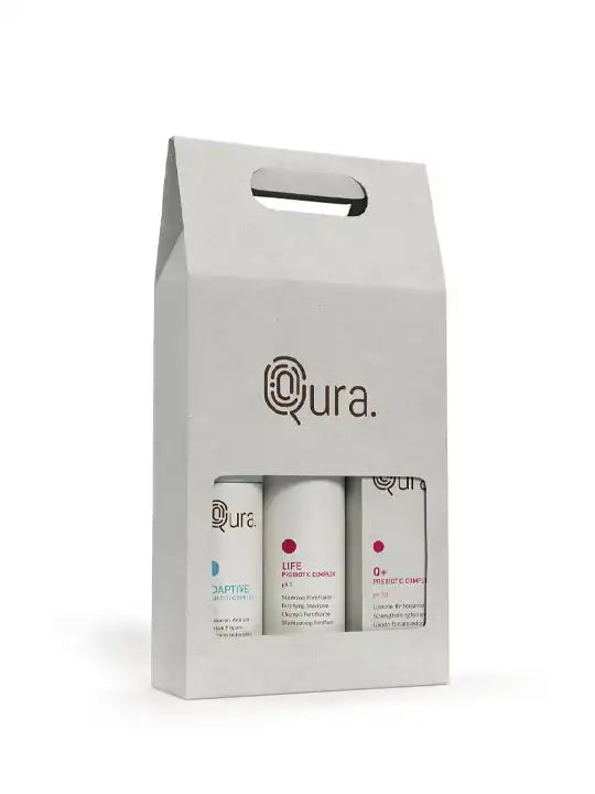Qura Kit - Life с адаптив заздравяващ шампоан и лосион в опаковка 150мл.