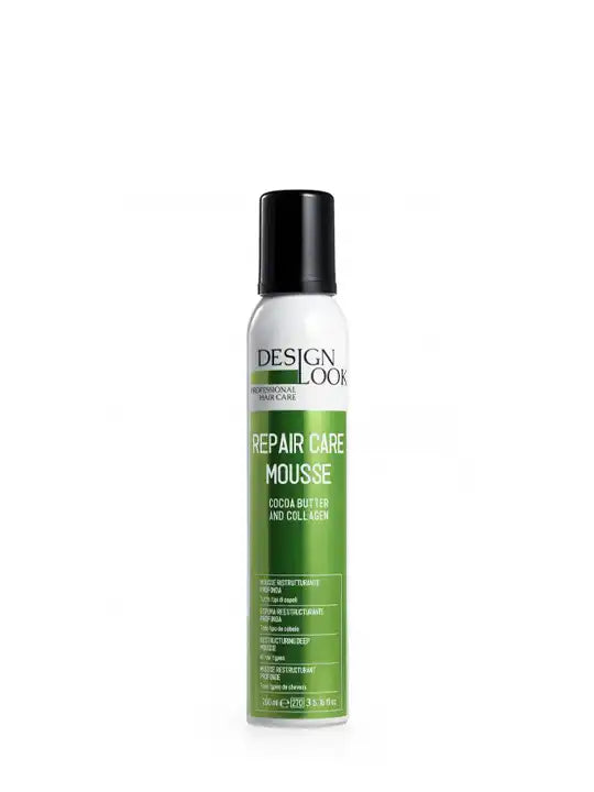 Design Look Repair Care mousse with cocoa butter, 300 ml for hair nourishment and styling.