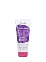 Зареди изображението в галерията, Fanola Silky Purple hair mask tube 200ml for nourishing and hydrating colored hair with no silicones.
