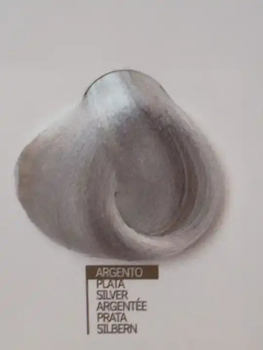 Цвят на коса design look silver   нюанс сребристо с различни езици и текстура