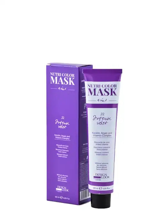 Design Look Color Mask 4 в 1 Интензивно виолетово 300 мл - цветна маска за коса с кератин и арган